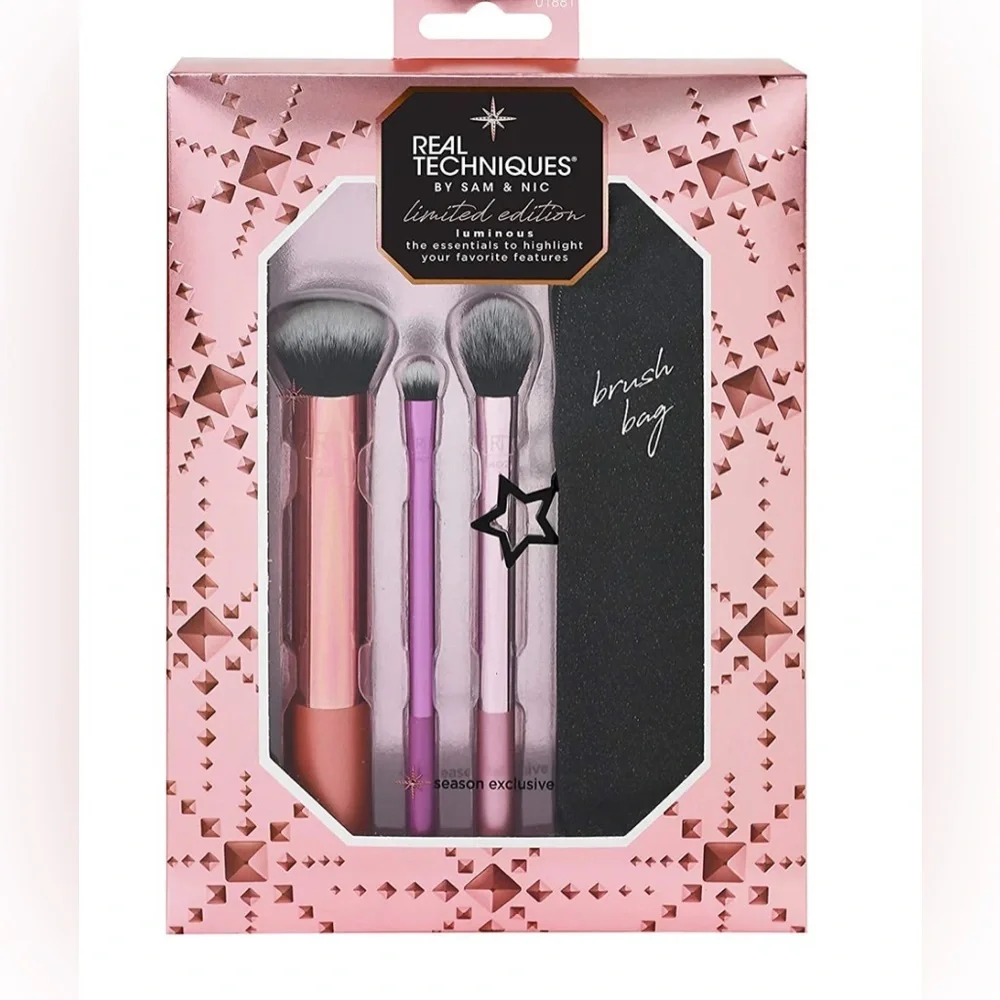 Real Techniques luminous brush set Limited Edition NIB